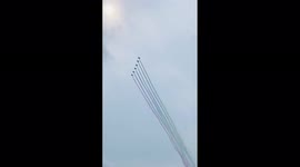 Japan: Blue Impulse Flyover Ahead Of Tokyo Paralympic Games Opening 3