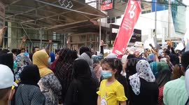Afghan Refugees in Jakarta, Indonesia protest in Front of UNHCR