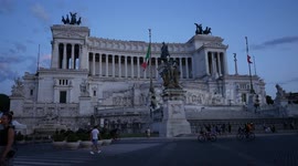 View of the Altar of Fatherland in Rome, the emblem of Italy in the world.