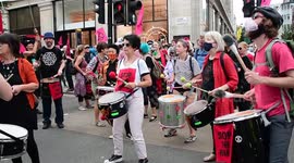 Extinction Rebellion oil protest in front of Selfridges in London, UK
