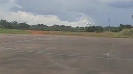 Boeing 737 lands with cargo door swinging open in Colombia