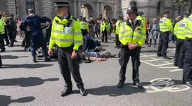 Second day of 'Extinction Rebellion' mass protest in London, UK