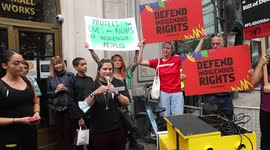Portuguese Quotes being read by Extinction Rebellion protestors at the Brazilian Embassy London