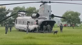 In Indian Air Force's Chinook helicopter made emergency landing in Buxar due to technical reasons, the accident was averted