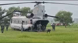 In Indian Air Force's Chinook helicopter made emergency landing in Buxar due to technical reasons, the accident was averted