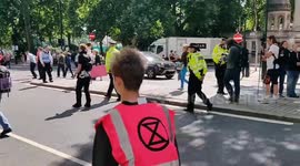 'Extinction Rebellion' climate protest takes place London, UK third day  in a row