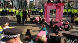 More glued activists removed from Oxford Circus
