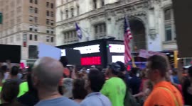 US: Union Workers Protest Against Vaccine Mandates Outside New York City Hall
