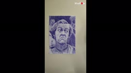 Spanish artist draws impeccable portrait of woman using only BIC pens