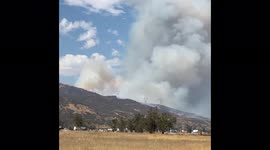 US: South Fire Spreads In San Bernardino County, California, Burning Multiple Homes