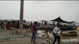 The water level has completely down in Ganga river in Varanasi