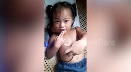 Girl, 5, with huge tumour on neck finally has it successfully removed
