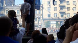Tanks at the military parade in Kyiv, Ukraine