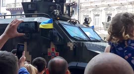 Artillery during the parade in Kiev