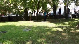 Relocation of heavy military equipment after the parade in Kyiv, Ukraine