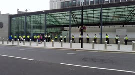 Extinction Rebellion's Impossible Rebellion protesters descend on the Department for Business Energy and Industrial Strategy and perform a die-in