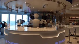 Robotic barman on cruise ship
