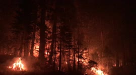 California Wildfires 2021: Caldor Fire at Night
