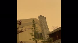 US: Caldor Fire Smoke Continue To Shroud Sky South Of Lake Tahoe 2