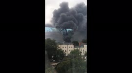 Large plumes of smoke seen in Leamington Spa, UK