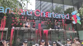 Extinction Rebellion target Standard Chartered building in City of London