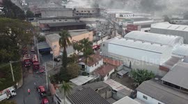 Drone footage reveals extent of damage of fire at Sao Paulo chemical site, which killed 4