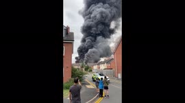 Police close off road near scene of Leamington Spa fire