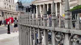 Extinction Rebellion target London, UK in Blood Money march