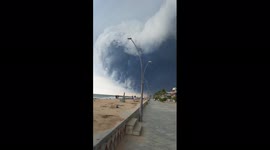 Unusual cloud forms in Puducherry, India