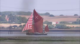 Historic vessels sail on River Thames for annual race