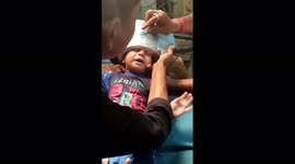 Young boy who got his head stuck inside pressure cooker is rescued with grinder