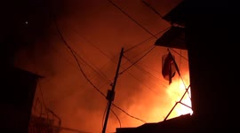 Twenty residential housing units in central Jakarta, Indonesia burn down