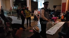 London, UK. 29 August 2021. Extinction Rebellion Scientists occupy the Science Museum