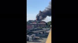 15-storey block of flats engulfed in flames and smoke in Milan, Italy