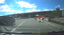 Old lady caught going oncoming way