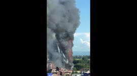 Italy: Huge Fire Guts High-Rise Residential Apartment In Milan