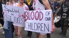 Extinction Rebellion start march into the City of London from outside NEWS UK headquarters