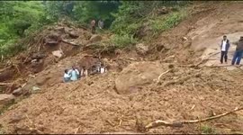 Tourist strangled in nandhi hills as the land slides destroyed the ghat road in south india