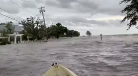Severe flooding in Louisiana forces locals to get around via kayak