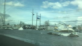 Path of destruction from Hurricane Ida revealed near town of Houma in Louisiana