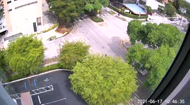 WIPED OUT: Girl riding electric scooter gets smashed into by Land Rover at a crossing