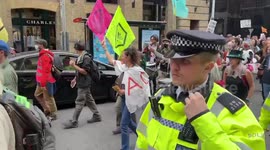 Eco-protesters enter London Bridge Station and occupy central hall