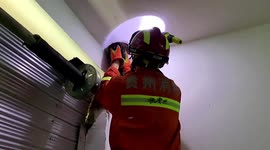 Firefighters free 4-year-old girl's head from hole in floor in southwest China