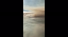 Amazing aerial view of huge smoke columns from California's Caldor Fire