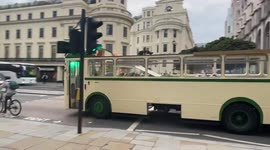 Police drive seized extinction rebellion protest bus through london