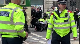 London: Arrests made at Extinction Rebellion protest in London Bridge