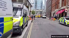 Extinction Rebellion March Through Police Line By London Bridge