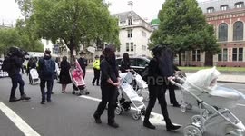 Extinction Rebellion's Pram Rebel Action march against the Governments failure to tackle climate change
