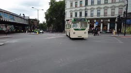 Police remove the open top bus Extinction Rebellion protesters had used to block London Bridge