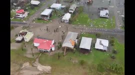 Aerial view of Hurricane Ida aftermath in Louisiana